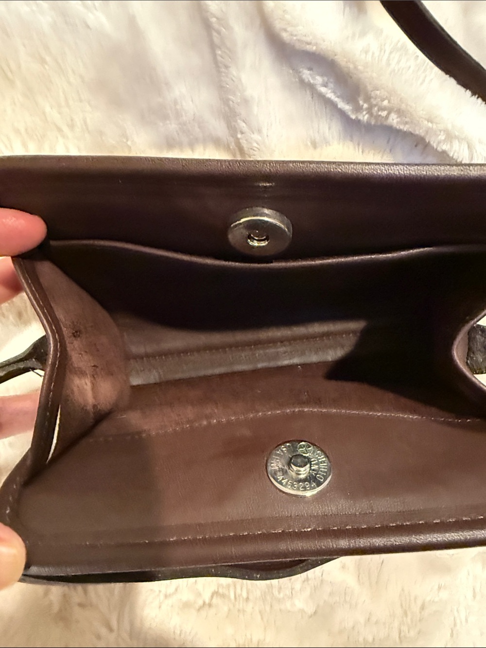 Coach Dark Brown Leather Messenger Crossbody - Picture 6 of 7